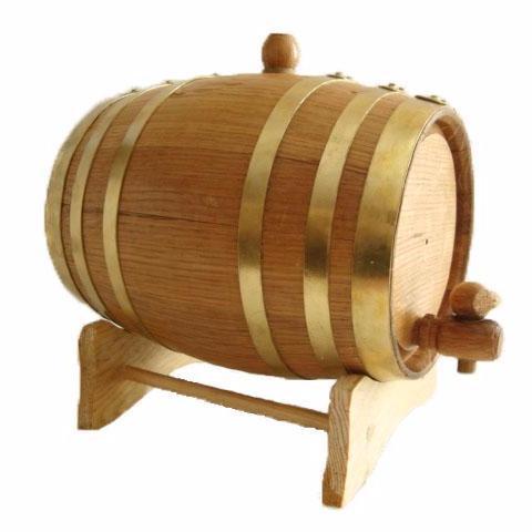 Oak Barrel - Stainless Brass Hoops 1L by Alkademie - Alambika Canada