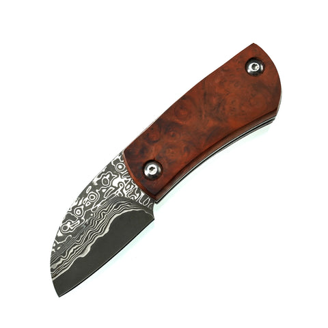 Folding Knife - Damascus Nama Fang 2 by Alambika - Alambika Canada