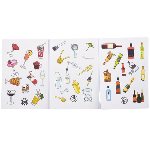 Alambika - Cocktail Stickers - Pack of 3 different sheets by Alambika - Alambika Canada