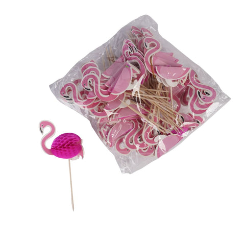 Cocktail Pick - Paper Flamingo (x50) by Alkademie - Alambika Canada