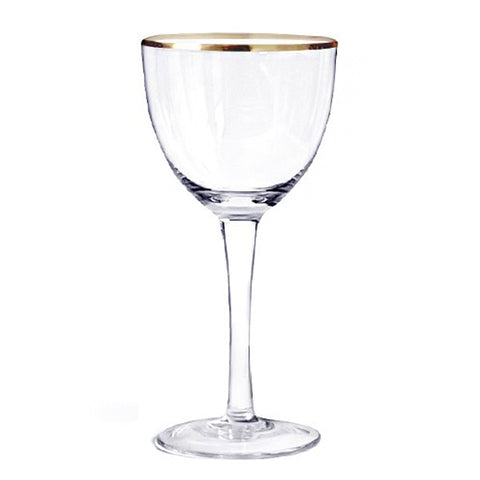 Cocktail Glass- Nick & Nora Glass 6oz Gold Rim by Jesemi's Collection - Alambika Canada