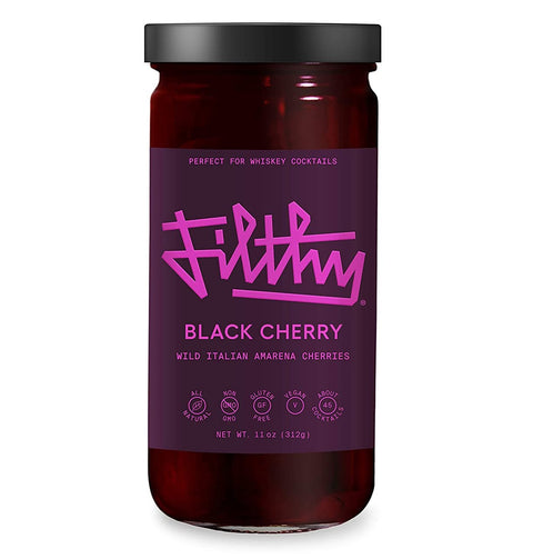 Filthy - Black Cherries 11oz - Alambika Filthy Food Garnishes - Cherries