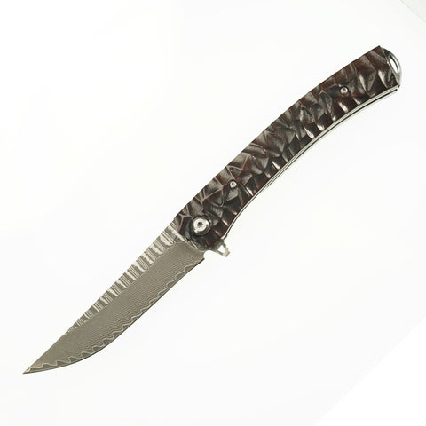 Folding Knife - Damascus Nama URSA by Alambika - Alambika Canada