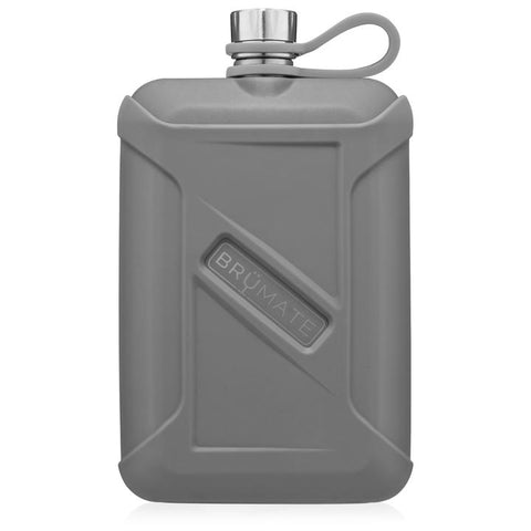 Liquor Canteen Flask 8oz - Gray - Alambika BrüMate Flask