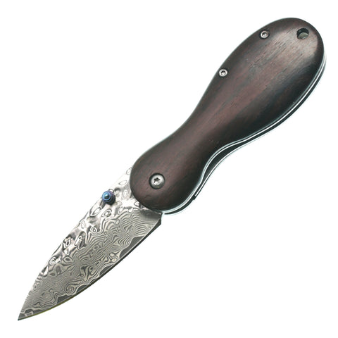Folding Knife - Damascus Nama Peanut - Alambika Alambika Knives - Folding
